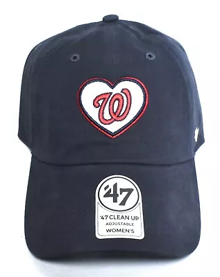 WASHINGTON NATIONALS 47' Brand Clean Up Women's Hat/Cap Adjustable Navy MLB >NEW • $13.45